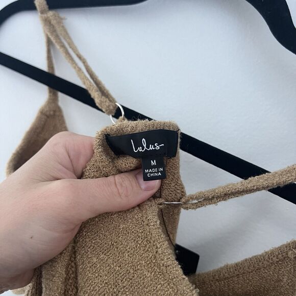 Lulus The Way I Feel Brown Cutout Midi Sweater Dress Size Small, NWT - Picture 4 of 7